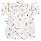 アスナロ（甚平） 甚平 ベビー 女の子 子供 日本製生地 とんぼ柄 綿100 ロンパース70 アイボリー