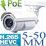 USG JUST RELEASED! H.265 Compression 4MP 2592x1520 @ 15FPS IP Bullet Security Camera: 5-50mm Long Ra