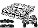 PlayStation 4 Protector Sticker Skin Decal For PS4 Console, 2 Controllers And 2 Light Bar Sensor Dec