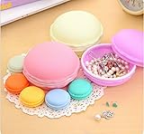 多目的Mini Macaronsオーガナイザーストレージボックス、ポータブルイヤホンSDカードMacaronsバッグヘッドケースイヤホン携帯ポーチ、美しいネックレスビーズリングイヤリングストレージボッ
