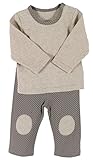 Stephan Baby Legging-Style Diaper Cover and Top, Stripy Grey/Cream by Stephan Baby