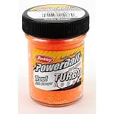 (Fluorescent Orange) - Berkley STBTDG-FO PowerBait Glitter Turbo Dough, Fluorescent Orange, 50ml