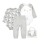 Hzjundasi 新生児 赤ちゃん ロンパース + パンツ + ジャンプスーツ 3Pcs セット幼児 長袖 コットン 幼児 服 衣装