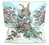 お宮参り 男の子 着物 産着 初着 お祝い着 新品 白地 兜 ub174