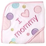 Luvable Friends I Love Family Hooded Towel, Pink Mommy by Luvable Friends
