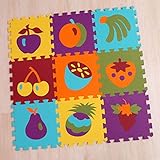 RXIN EVAフォームパズルフロアプレイマット 9枚セット 赤ちゃん用インターロッキングカーペット ジョイントタイル 各30x30x1cm SJ8U