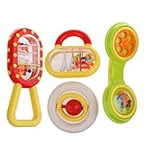 monkeyjack 4 Pieces Developmentalトイ赤ちゃん幼児用Rattle HandbellベッドベルComforting Crib Pram Toys Pretendゲーム小道