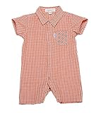 Oceankids ベビーボーイズベビーガールズ幼児アウターウェア小規模のチェック柄ジャンプスーツ オレンジ 6-9 ヶ月