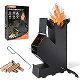 Joyesy ロケットストーブ 薪ストーブ キャンプストーブ 焚き火台 コンパクト 持ち運びが簡単 ポータブルキャンプ用品 調理 暖炉 非常用 収納バッグ付き