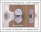 A very affordable Fluted Crystal Glass & Polished Chrome Complete Passage Door Knob Sets for Modern 