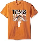 NCAA Cal State Fullerton Titans Baseball Bats半袖快適カラーTシャツ、ミディアム、Burntオレンジ