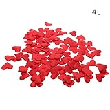 Nice Days（ナイス　ディズ）　ウェディング造花　ハート型　花びら 結婚式　紙吹雪100枚　4色 (レッド)