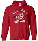 NCAAアリゾナ大学ワイルドキャッツUofa – Zip Hoodie – uofa1137 US サイズ: 5XL カラー: レッド
