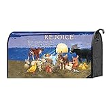 Rejoice Baby Jesus Mangerシーン18 x 22クリスマス標準サイズメールボックスカバー