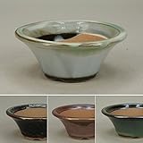 いよじ園 【盆栽鉢】 小石原焼/4寸陣笠鉢 4色セット【左12.5cm】【ミニ鉢～小鉢】