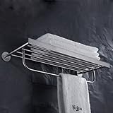 Kraus KEA-12242BN Imperium Bathroom Accessories - Bath Towel Rack with Towel Bar Brushed Nickel by K