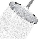 AKDY 9 "インチバスルーム効率的なオーバーヘッドヘッドラウンド円形Rainfall雨スタイル超薄型シャワーヘッド – クローム