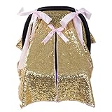 ベビーカー用サンシェード baby car seat cover ストローラー・カバー ベビーチャイルドシート カバー stroller cover (ゴールド)