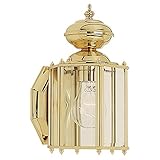 Sea Gull Lighting 8507-02 Single-Light Classico Outdoor Wall Lantern with Clear Beveled Glass, Polis
