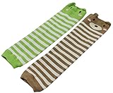 2組のベアパターンベビーレッグウォーマーベビーソックス、0?3年