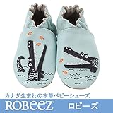ロビーズ 本革ベビー靴 ソフトソール APMAアメリカ足病学協会認定の赤ちゃん靴 ファーストシューズ ベビーシューズ ベビー靴 室内履き 保育園 上靴 18-24mos Gator Greg [並行輸