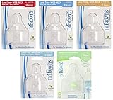 Dr. Brown Nipple Set - Natural Flow Wide Neck Bottle Nipples by Dr. Brown's