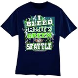NFLユニセックスSeattle Football " I Bleed青と緑 – Go Seattle」Tシャツ 3L ブルー