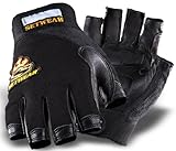 SetWear Genuine Leather Fingerless Gloves, Pair Large (Size 10) Approximatly 4-4.5 / 10.16-11.43cm, 