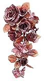 エルアーツ 造花 ローズクラスター 全長26cm・花径12cm ピンク E8813-02