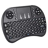 2.4GHzミニワイヤレスキーボード、92キーミニバックライト付きキーボード、高感度、マルチメディアPCゲームコントロールキー、スマートTV、PC用