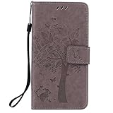 OMATENTI Sony Xperia Z3 ケース, 100％手作り 高級PUレザー ケース 手帳型 保護ケース カード収納ホルダー付き 横置きスタンド機能付き マグネット式 Sony Xperi