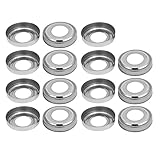 uxcell 手すり部品　ブラケット　ハンドレールプレートカバー　 ラダーカバー 安全な手すり用 304ステンレス鋼 15個入り