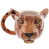Leopard Head Shaped Ceramic Mug