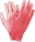 g-style 【ガーデニング用手袋】 PUキュート (ドット)  レッド L