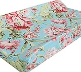 sahaler Baby Girl花柄ベビーベッド寝具変更パッドカバー(Aqua Coral)
