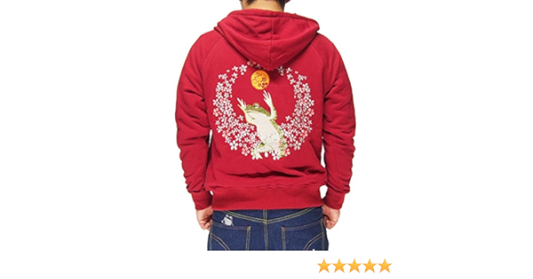 手数料安い 参丸一 サンマルイチ 桜万歳蛙パーカー ワインxl 新品 総刺繍カエルパーカー 格安 Www Veenaproducts Com