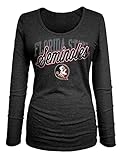 NCAA Florida State Seminoles Women 's Tri Blend長袖UネックTシャツ、XL、オニキス