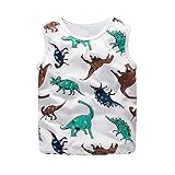 Tovadoo 子供服 ベビー服 男の子 トップス タンクトップ 春夏 恐竜 ダイナソー 欧米風 可愛い プレゼント 通学 旅行 海遊び 18ヶ月-6歳