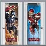 Captain America Civil War Two Sided Fabric Door Wrap [並行輸入品]