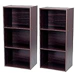 アイリスオーヤマ カラーボックス 3段 2個セット 幅41.5×奥行29×高さ88cm パープルウッド CX-3