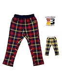【子供服】 Little Bear Club (リトルベアークラブ) ミニ裏毛チェック柄プリントパンツ 80cm～130cm N55080