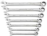 Armstrong 25-662 12 Point Full Polish Ratcheting Combination Wrench Set, 7-Piece by Armstrong