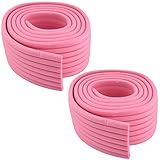 uxcell コーナークッション　コーナーガード　コーナーパッド　コーナーカバー エッジ ガード バンパー 家庭用品 ルーム 引き出し テーブル 気泡ゴム製 ピンク 2個入れ