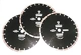 3枚セット 外径350mm 14インチ アスファルト・コンクリート兼用 ダイヤモンドブレード カッター 低馬力 プロ仕様　実績豊富！ (3)