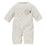 西松屋 [OC] パイルポケット付きキルト長袖コンビドレス（オーガニック/星柄） 【新生児50-60cm】