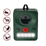 猫よけ 動物撃退器 ソーラー式 アニマルバリア 超音波とLED強力フラッシュライト 害獣 追い払う 野良猫、犬、ネズミ、キツネ、鳥、げっ歯類など