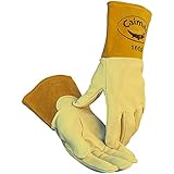 Caiman TIG/MIG Welding Gloves Cow-Grain Long-Cuff 溶接用グローブ Ｌサイズ