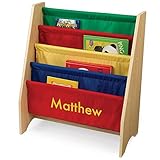 KidKraft Personalized Primary Sling Bookshelf with Yellow Block - Matthew [並行輸入品]