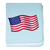 CafePress – American Flag – スーパーソフトベビー毛布、新生児おくるみ ブルー 068323801625CD2