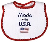 Raindrops Embroidered Bib, Made in USA, Red by Raindrops